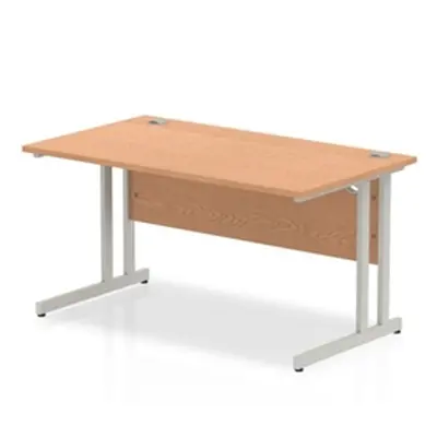 Impulse Cantilever 1400 Rectangle Desk Oak - I000807