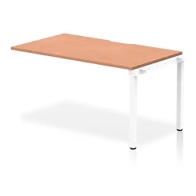 Evolve Single Ext Kit White Frame Bench Desk 1400 Beech - BE313