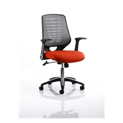 Relay Task Operator Chair Pimento Colour Silver Back With A