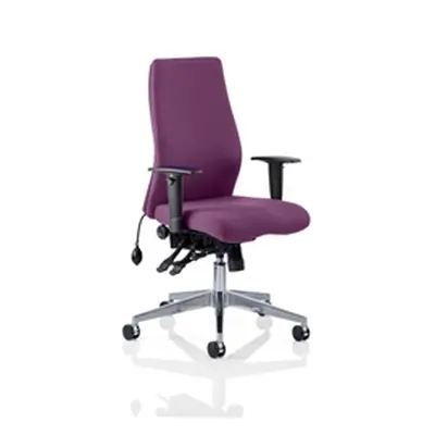 Onyx Posture Chair Purple Colour Without Headrest With Arms