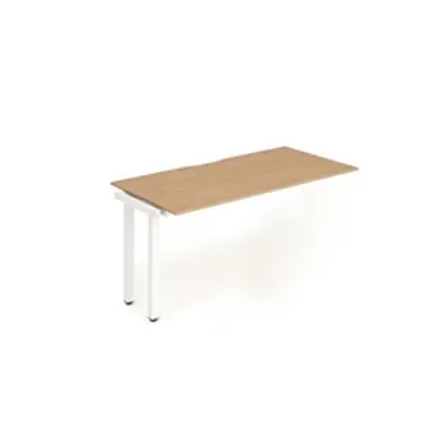 Evolve Single Ext Kit White Frame Bench Desk 1200 Beech - BE318