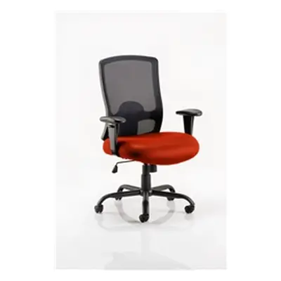 Portland HD Task Operator Chair Pimento Colour Seat With Ar