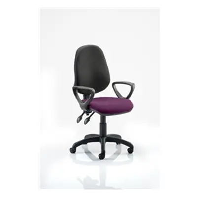 Eclipse II Lever Task Operator Chair Black Back Purple Colo