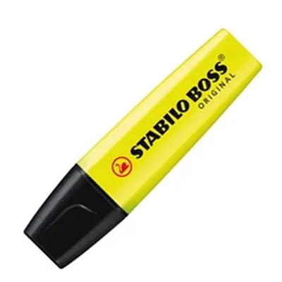 Stabilo Boss Highlighter Pen Chisel Tip Yellow [Pack 10] - 70/24/10