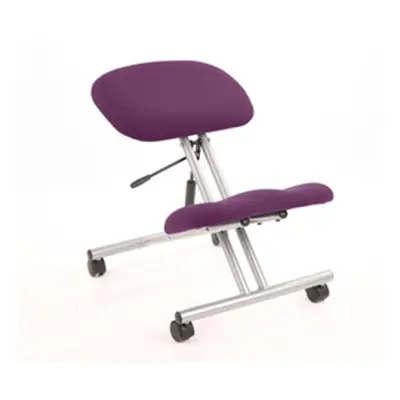 Kneeling Stool Silver Frame Purple Colour - KCUP0328