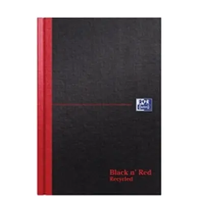 Black n Red Book Casebound Recycled 90gsm 192pp A5 - 100080430