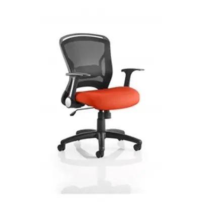 Zeus Task Operator Chair Pimento Colour Seat With Arms