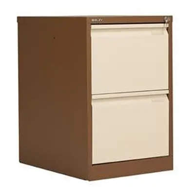 2 Drawer Foolscap Filing Cabinet Cream Bisley