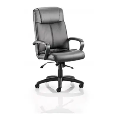 Plaza Executive Chair Black Bonded Leather With Arms - EX