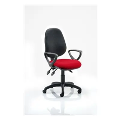 Eclipse III Lever Task Operator Chair Black Back Cherry Col