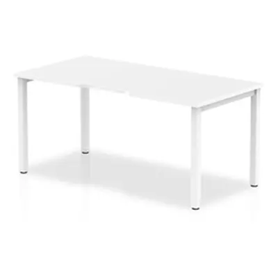 Evolve Single White Frame Bench Desk 1600 White - BE106