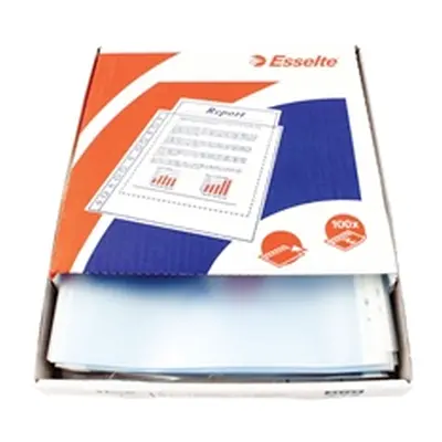 Esselte Pocket Top Opening Embossed A4 Clear (100 Pack) 23752