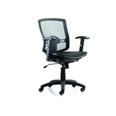 Palma Task Operator Chair Black Mesh Back Black With Arms R