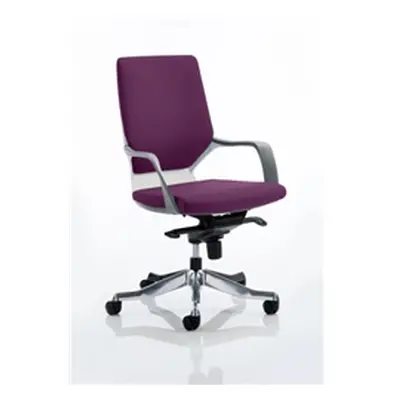 Xenon Executive Chair White Medium Aubergine Back Purple Co