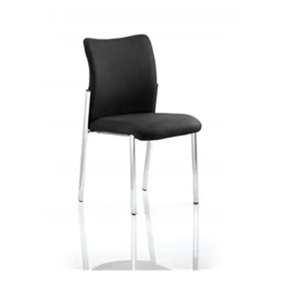 Academy Visitor Chair Black Fabric Back Without Arms - BR000004