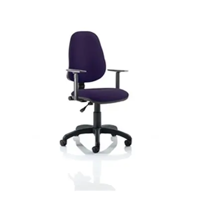 Eclipse I Lever Task Operator Chair Purple Colour With Arms