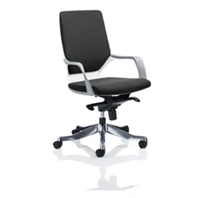 Xenon Executive White Chair Black Fabric Medium Back With A