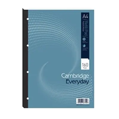 Cambridge Everyday Ruled Margin Refill Pad 160 Pages A4 (5 Pack)