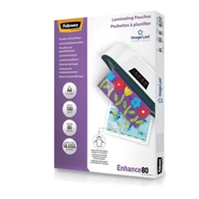 Fellowes Laminating Pouches 80 Micron A4 [Pack 100] - 53061