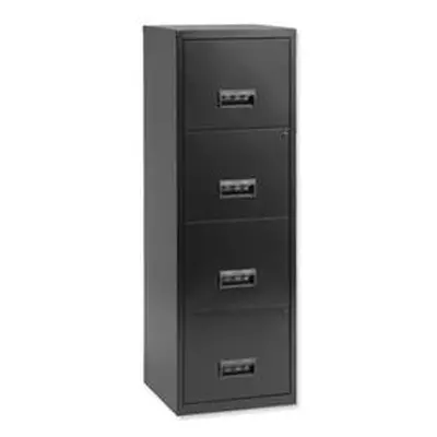 Pierre Henry Filing Cabinet Steel Lockable 4 Drawers A4 Black - 095057