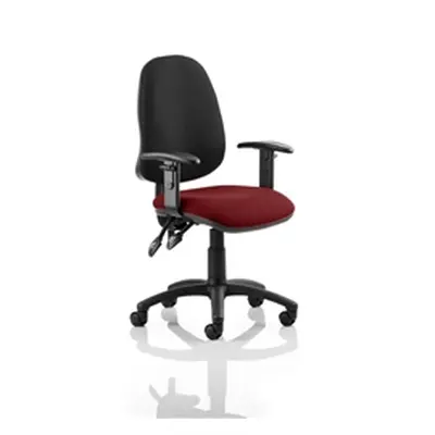 Eclipse II Lever Task Operator Chair Black Back Chilli Colo