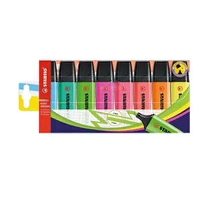 Stabilo Boss Original Highlighter Pens Wallet Assorted (Pack 8) 70/8