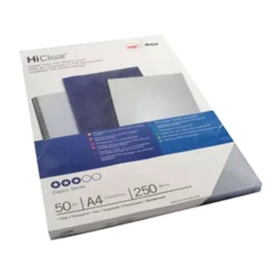 GBC A4 Clear Acco Report Covers 250 micron Economy - 41605E