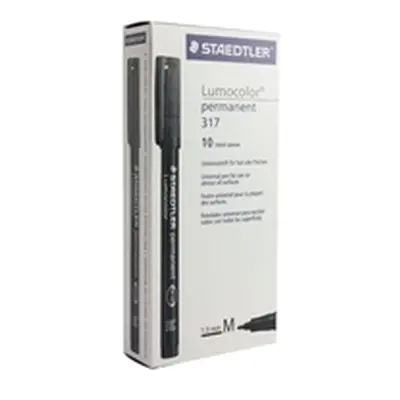 Staedtler Lumocolor Permanent Pen Medium Black [Pack 10] - 317-9