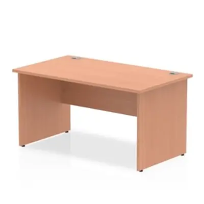 Impulse Panel End 1400 Rectangle Desk Beech - I000372