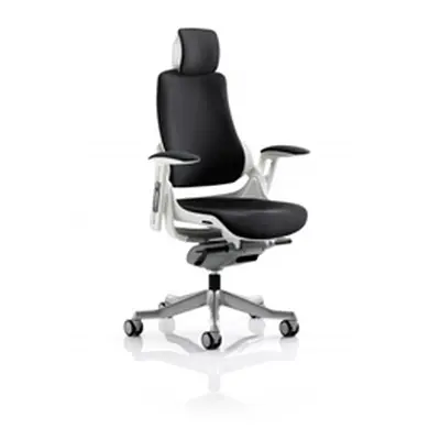 Zure Executive Chair Black Fabric With Arms With Headrest R