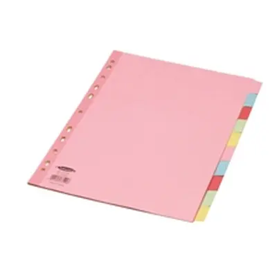 Concord Subject Dividers 160gsm Reinforced 10-Part A4 - 77199/71