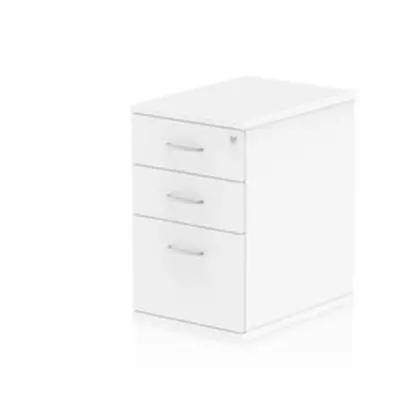 Impulse 600 Desk High Pedestal 3 Drawer White - I000189