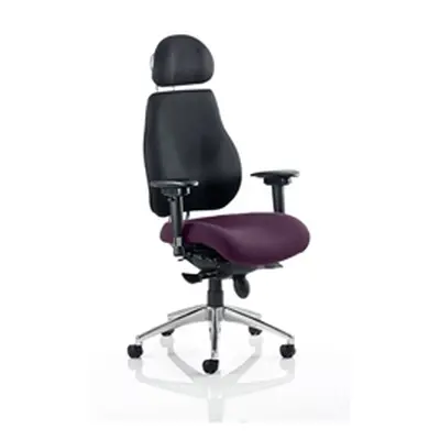 Chiro Plus Posture Chair Ultimate With Headrest Purple Colo