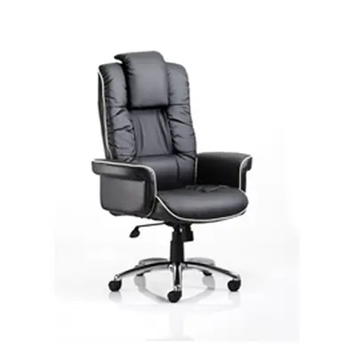 Chelsea Executive Chair Black Bonded Bonded Leather With Arms