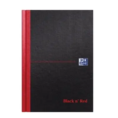 Black n Red Book Casebound 90gsm Single Cash 192pp A5 - 100080414