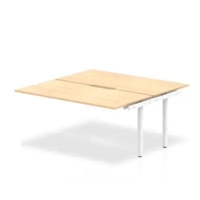 Evolve B2B Ext Kit White Frame Bench Desk 1600 Maple - BE189