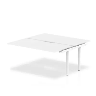 Evolve B2B Ext Kit White Frame Bench Desk 1600 White - BE186