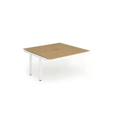 Evolve B2B Ext Kit White Frame Bench Desk 1400 Oak - BE195