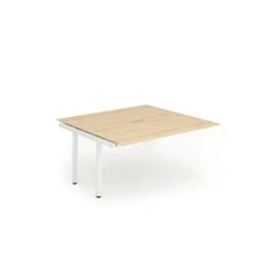 Evolve B2B Ext Kit White Frame Bench Desk 1200 Maple - BE199