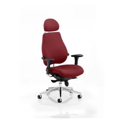 Chiro Plus Posture Chair Ultimate With Headrest Chilli Colo