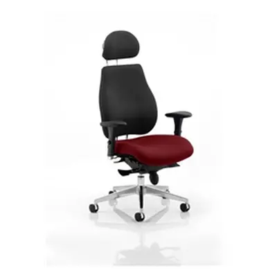 Chiro Plus Posture Chair Ultimate With Headrest Chilli Colo