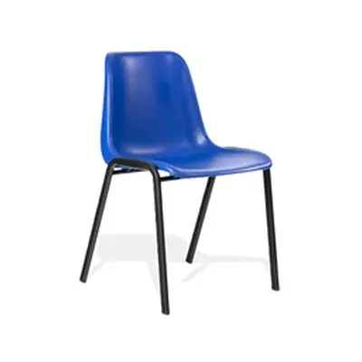 Polly Stacking Visitor Chair Blue Polypropylene Without Arm