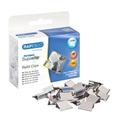 Rapesco Supaclip 60 Clips for 60 Sheets of 80gsm - CP10060S - Pack 100