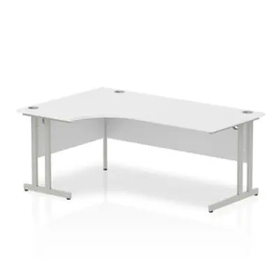 Impulse Cantilever 1800 Left Hand Crescent Desk White - I0