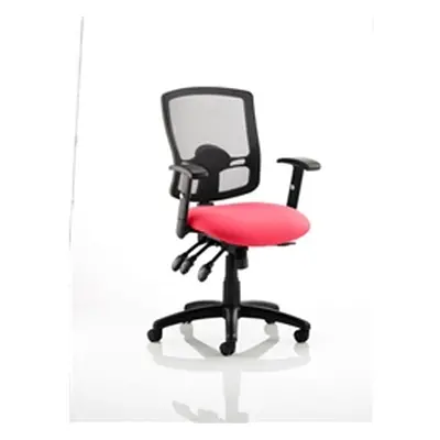 Portland III Task Operator Chair Black Mesh Back Cherry Col