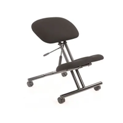 Kneeling Stool Task Operator Black Fabric Black Frame - O