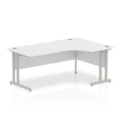 Impulse Cantilever 1800 Right Hand Crescent Desk White - I