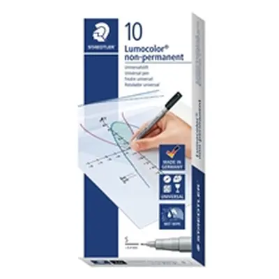 Staedtler Lumocolor Pen Superfine Non-Permanent Black (10 Pack) 311-9