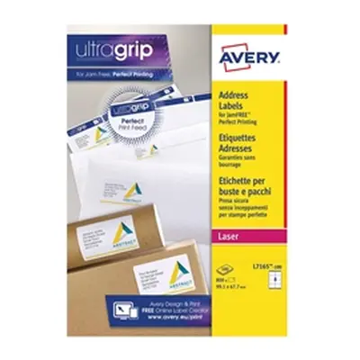 Avery Address Labels Laser 8 per Sheet 99.1x67.7mm White L7165-100