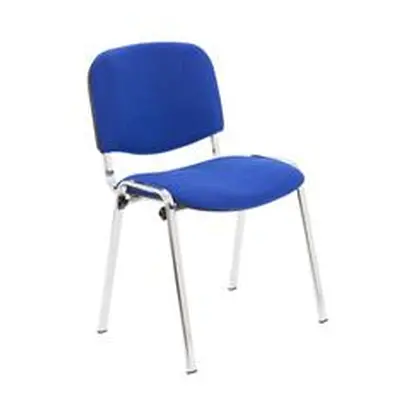 Club Stacking Chair Fabric - Chrome Frame - Royal Blue - CH0503RB